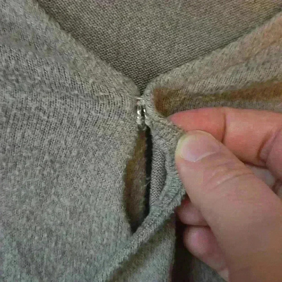 Taupe V-Neck Sweater - Picture 5 of 6